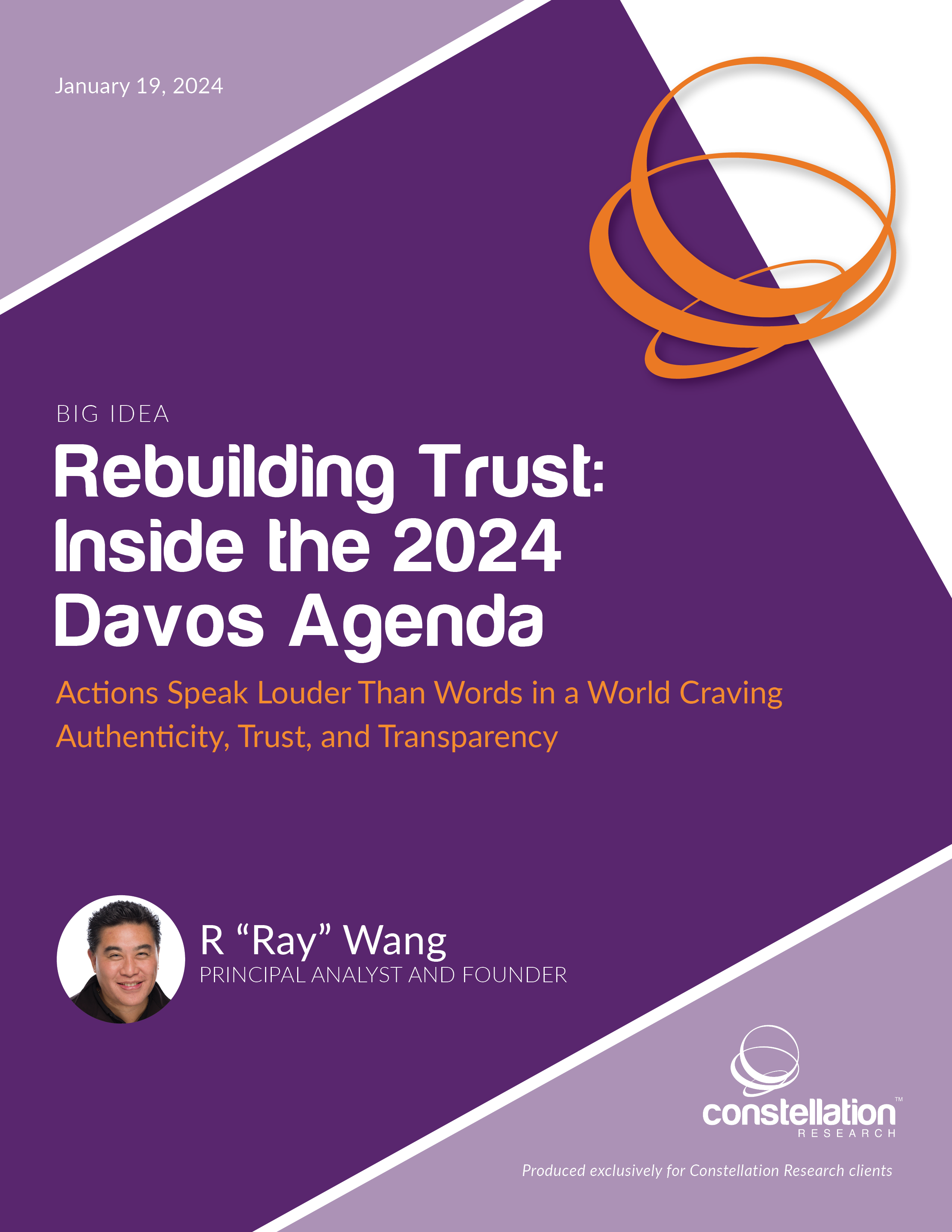 Rebuilding Trust Inside the 2024 Davos Agenda Constellation Research